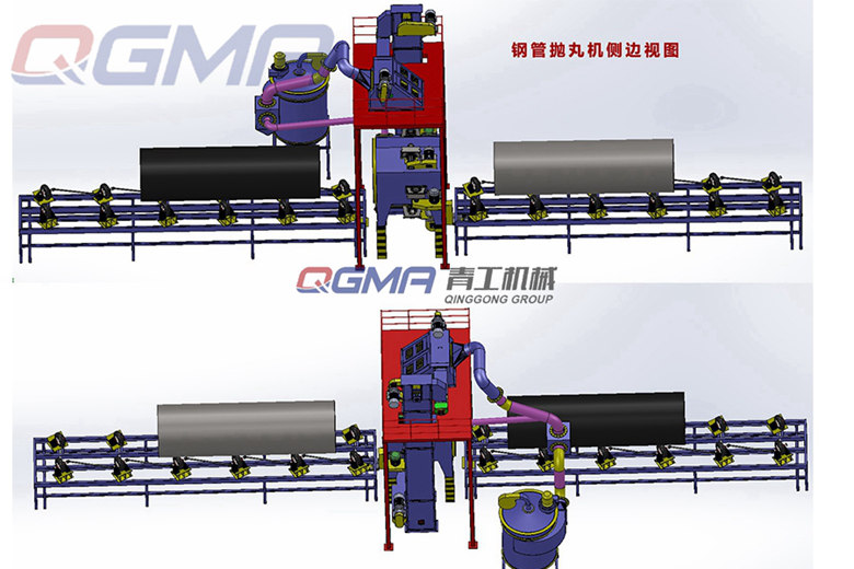 钢管内外壁抛丸机的事情原理
